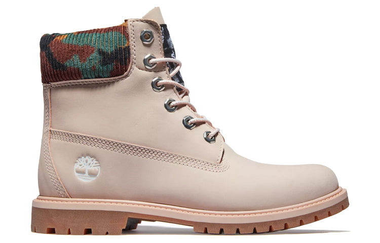 (WMNS) Timberland Heritage 6 Inch Waterproof Boots 'Pale Pink Nubuck with Camo' A2M8P662