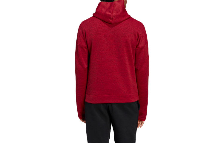adidas Athleisure Casual Sports Cozy Training Zipper Hooded Jacket Red GT2508
