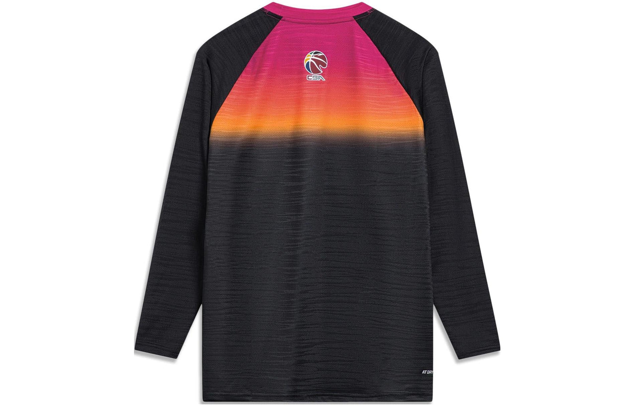 Li-Ning CBA All Star Game Graphic Long Sleeve T-shirt 'Black' ATLT069-1