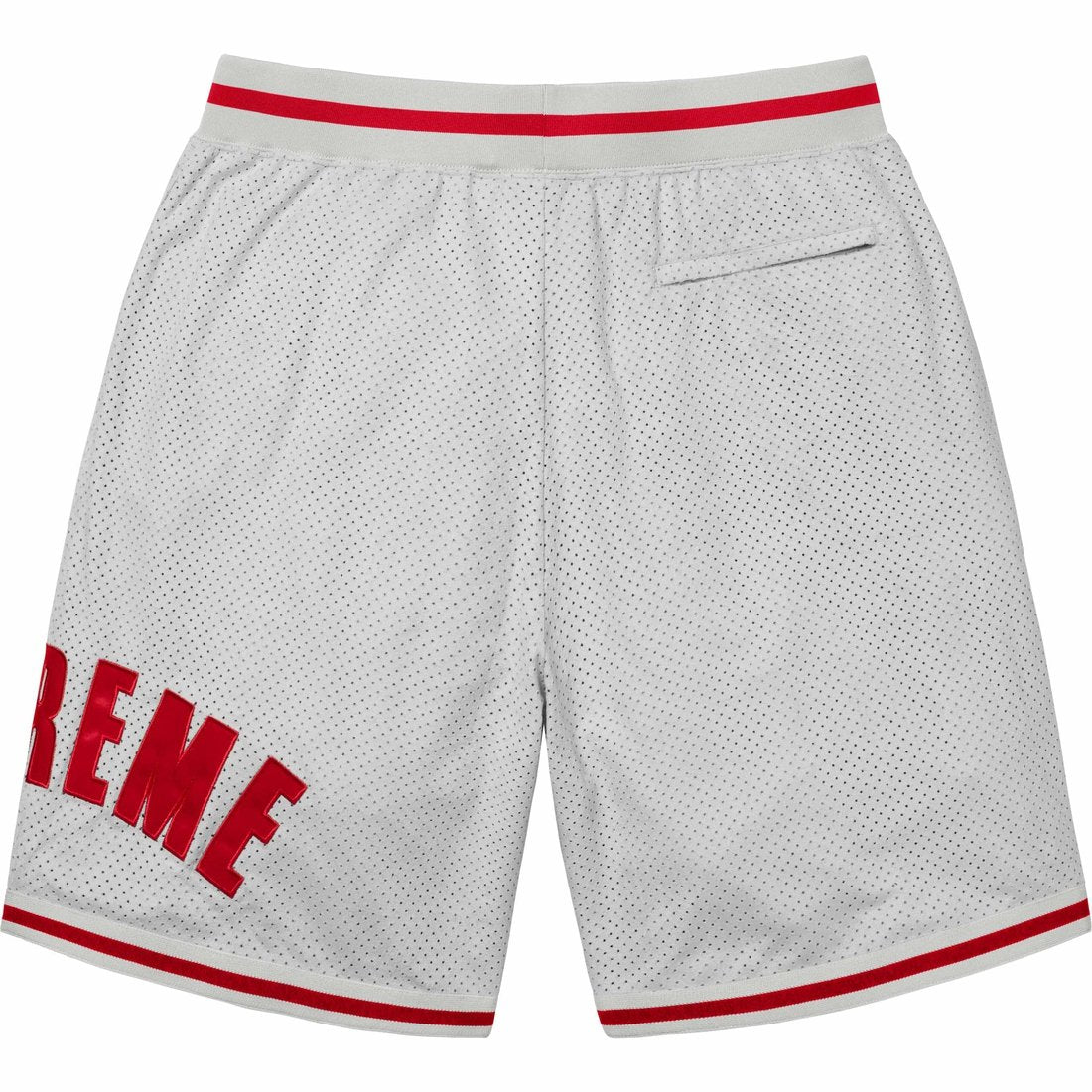 Supreme Ultrasuede mesh short 'Grey Red' SUP-SS24-211