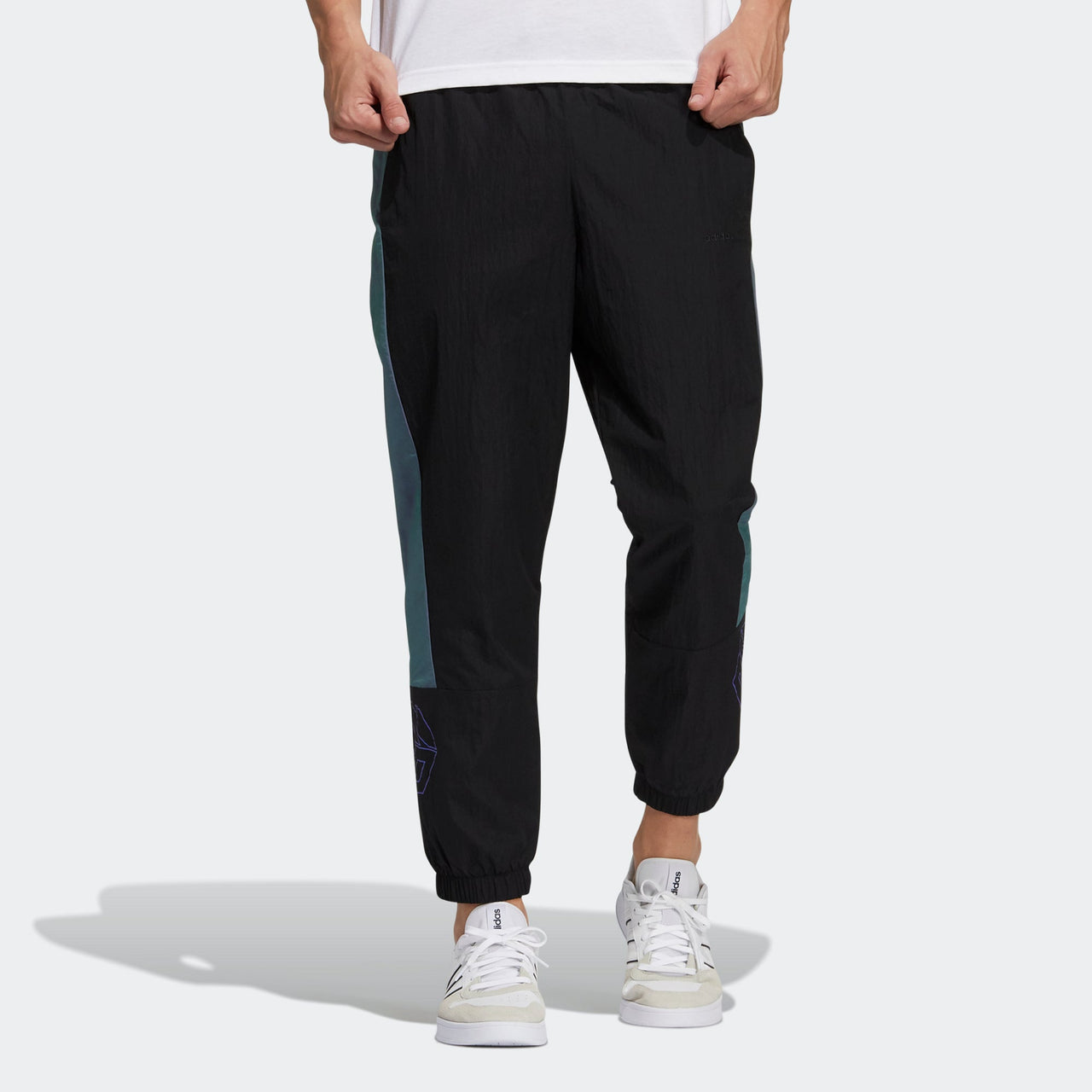 Men's adidas neo Sw Wvn Tp Contrasting Colors Bundle Feet Sports Pants/Trousers/Joggers Black H45186
