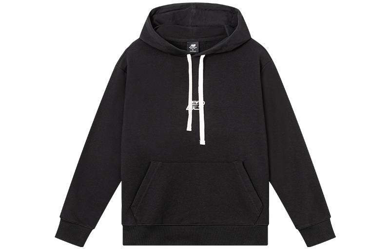 New Balance Classic Casual Logo Print Hoodie 'Black White' AMT23511-BK