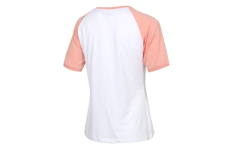 (WMNS) adidas neo Colorblock logo Printing Short Sleeve White Pink DW7949