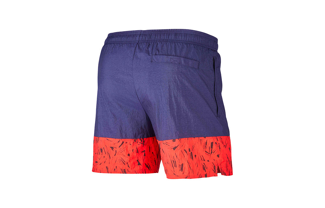 Nike Casual Running Sports Shorts Blue Red CI8474-498