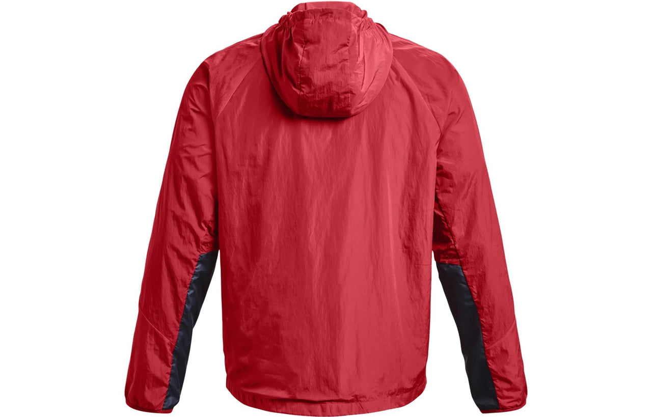 Under Armour Rush Woven Full Zip Jacket 'Coral Red' 1377181-638