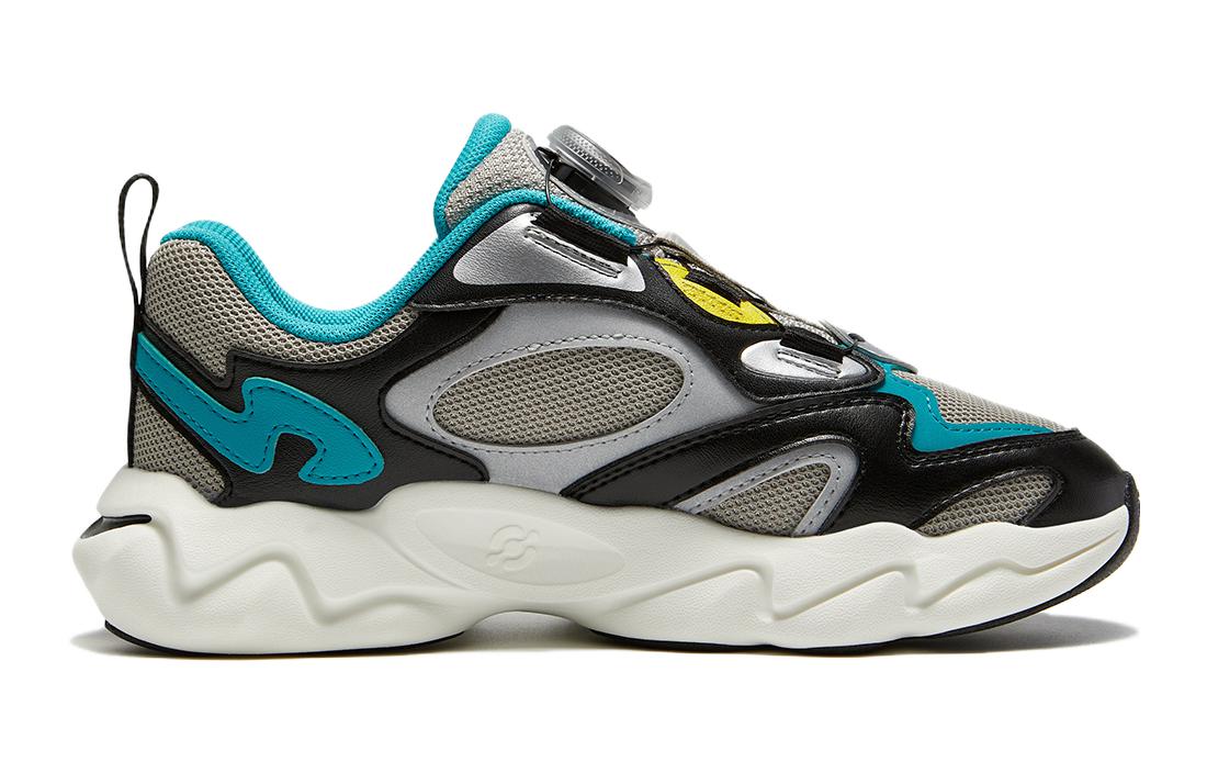 (GS) FILA Retro Running Shoes 'Grey Black Blue' K15B341106FSB