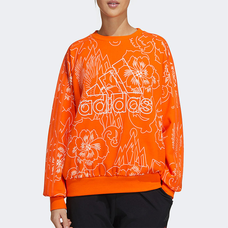 (WMNS) adidas AOP Sweaters 'Orange' GT6487