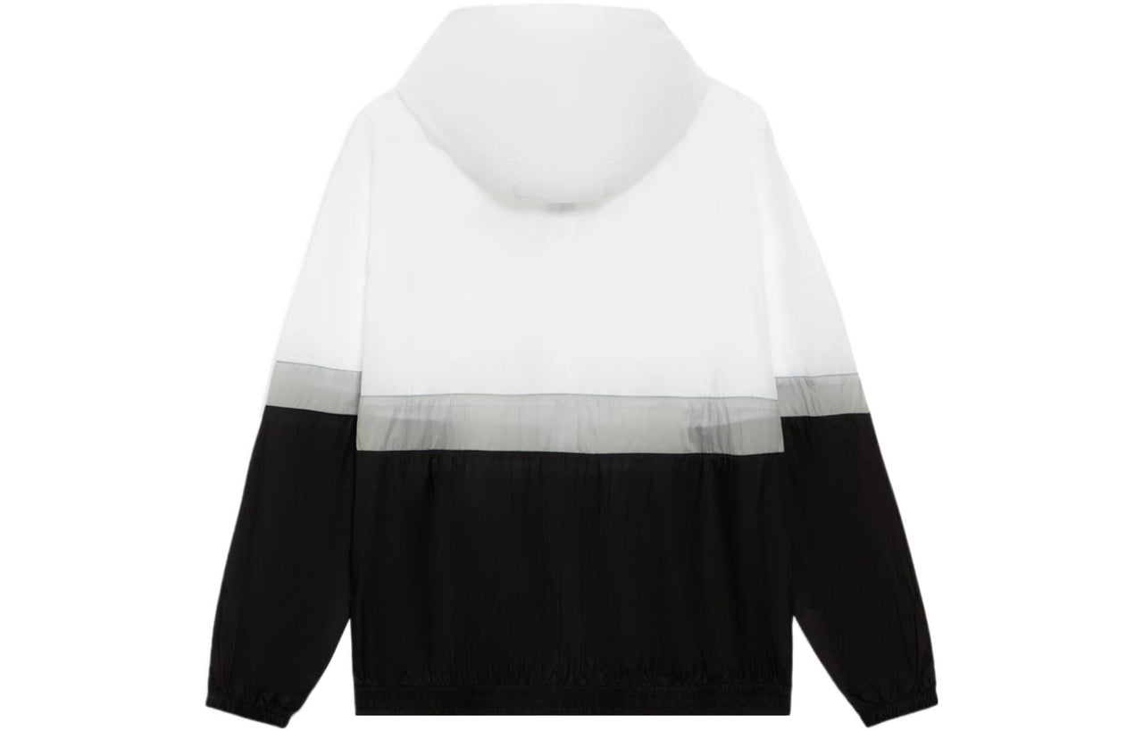 Li-Ning Logo Color Block Woven Windbreaker 'White Grey Black' AFDS309-3