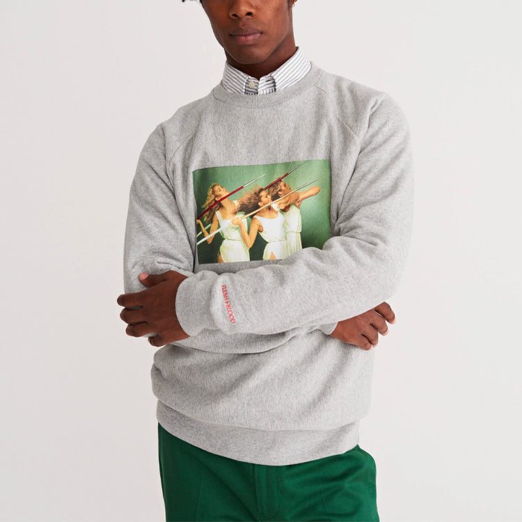 NOAH NY x Roxy Music Crewneck Sweatshirt 'Grey' SS029FW21