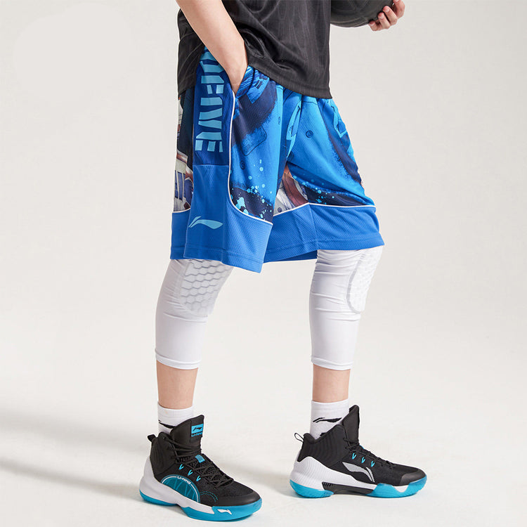 Li-Ning x Star Wars BadFive Basketball Shorts 'Blue Multi' AAPQ241-4
