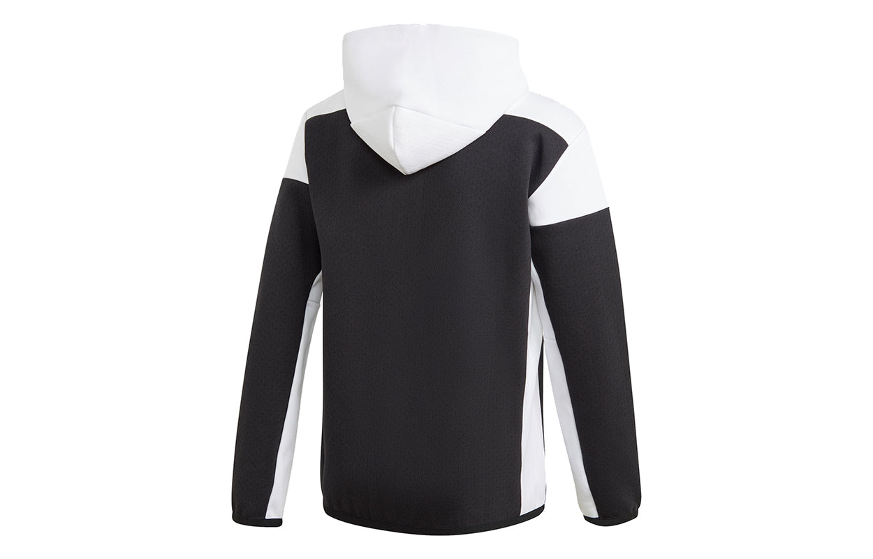 adidas ZNE FZ hooded Casual Sports Jacket Black GM6533