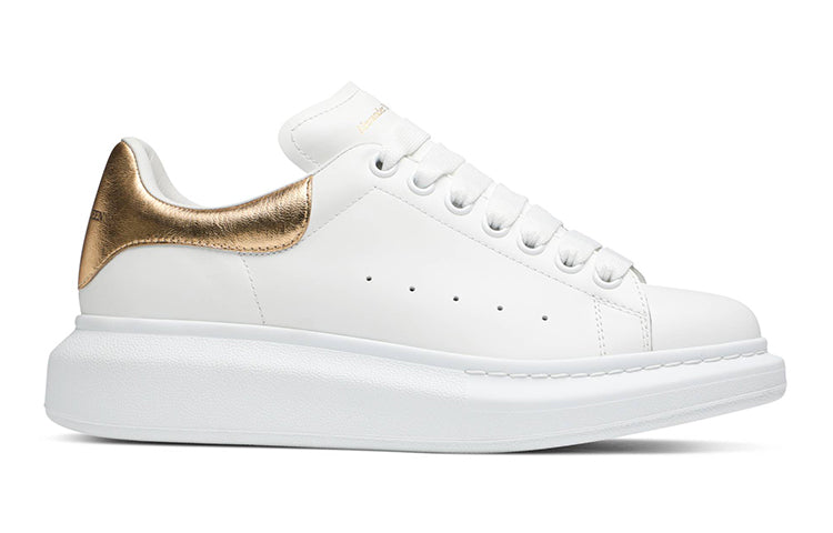 (WMNS) Alexander McQueen Oversized Sneaker 'White Light Gold' 553770WHFBU9075