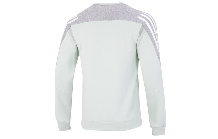 Men's adidas Fi 3S Crew Classic Colorblock Athleisure Casual Sports Round Neck Green HK4564