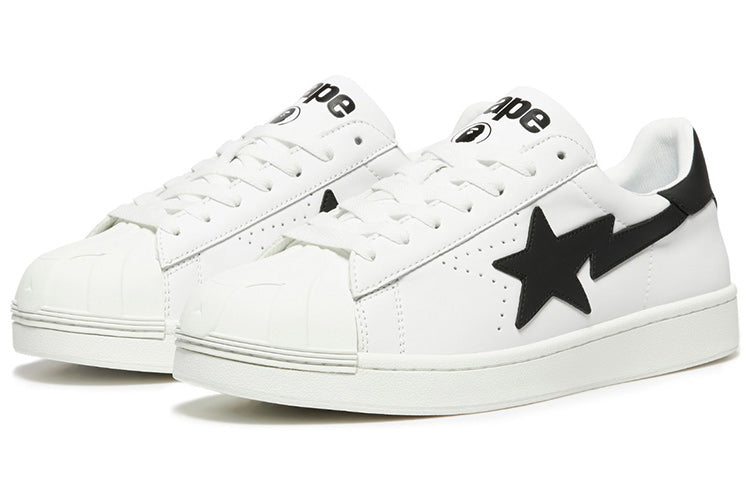 A BATHING APE WMNS Skull Sta White Black 1I20-291-005