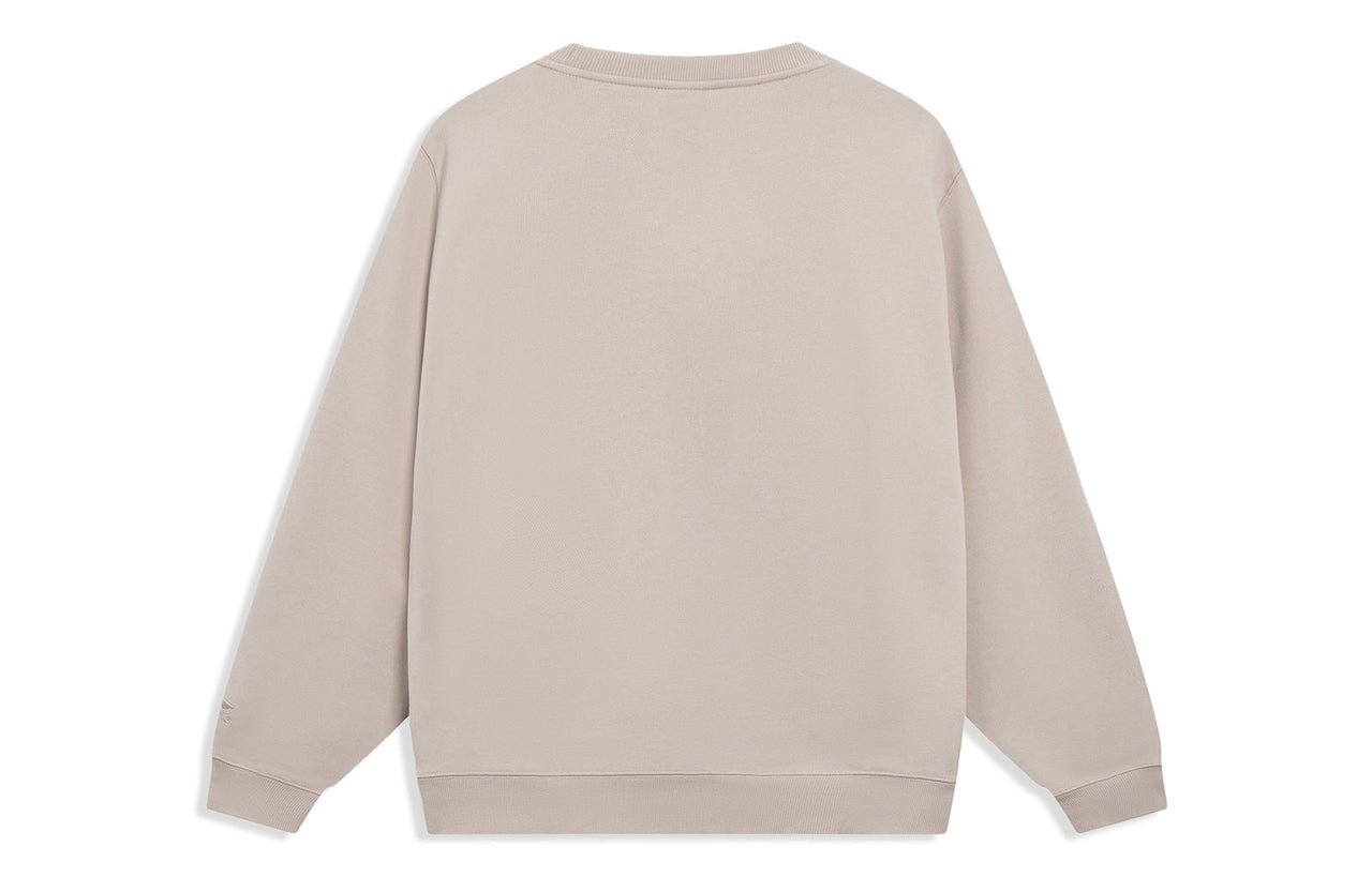 Li-Ning Lifestyle Cotton Crew Neck Sweatshirt 'Light Brown' AWDT073-2