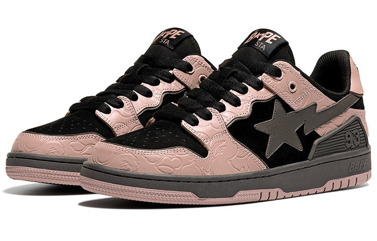 A BATHING APE SK8 Sta Black Pink 1H80-191-016