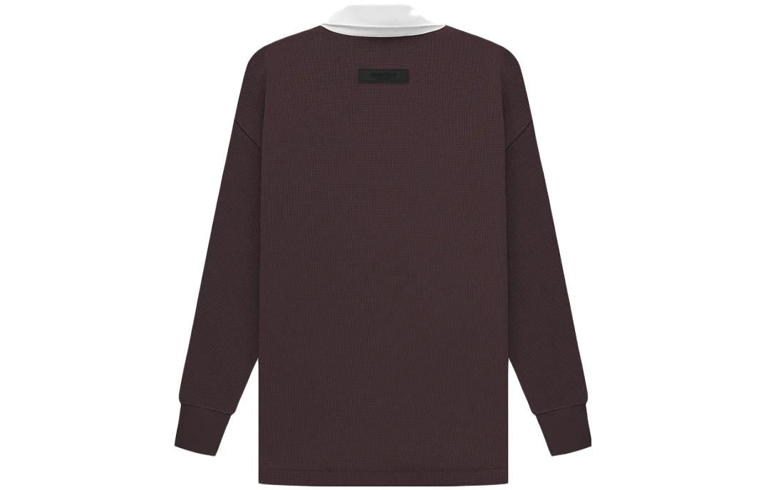 (GS) Fear of God Essentials SS23 Waffle Rugby Sweatshirt 'Plum' FOG-SS23-164