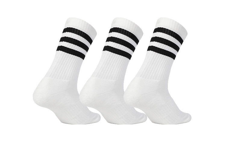 adidas Classical Mid Sports Basketball Socks 3 Pairs 'White' FH6628
