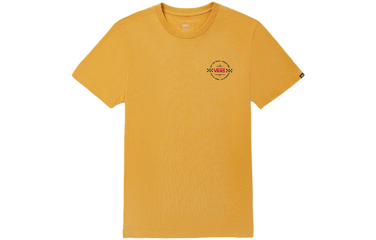 Men's Vans Athleisure Casual Sports Short Sleeve Yellow VN0A4P4X50X
