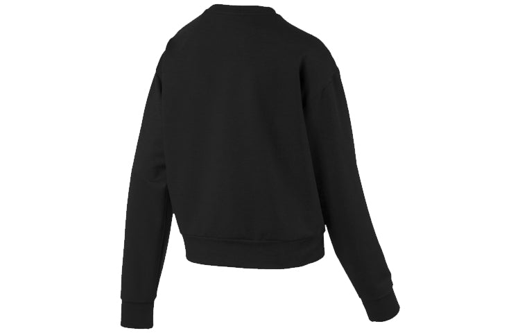 (WMNS) PUMA Casual Sports Breathable Round Neck Long Sleeves Hoodie Black 581027-01