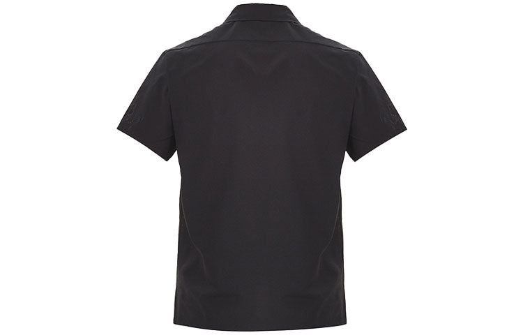 Men's Y-3 Solid Color Casual Short Sleeve Shirt Black FN5705