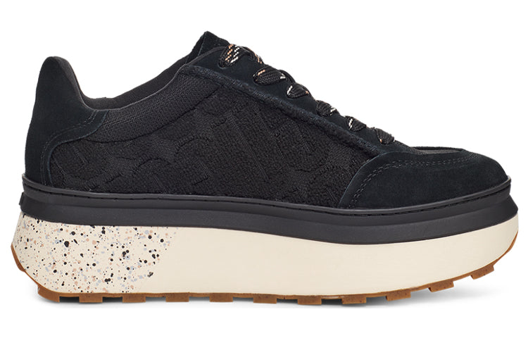 (WMNS) UGG Marin Lace Logo Sneaker 'Black' 1125025-BLK
