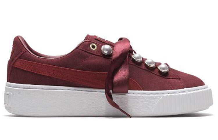 (WMNS) PUMA Suede Platform Bling 'Red' 366688-03