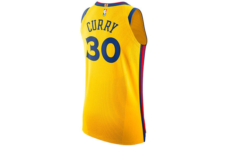 Nike NBA City Edition Connected jersey AU 30 golden state warriors stephen curry Yellow AH6052-728