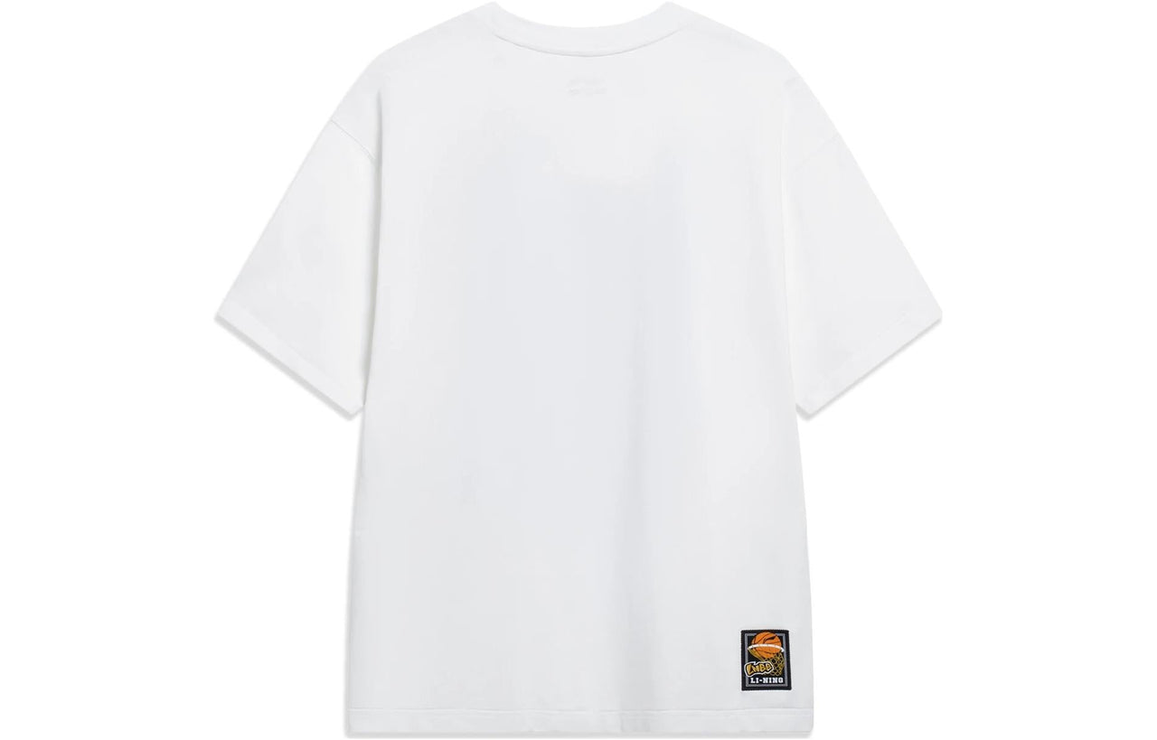 Li-Ning Hoops Comic Graphic T-shirt 'White' AHSUD81-1