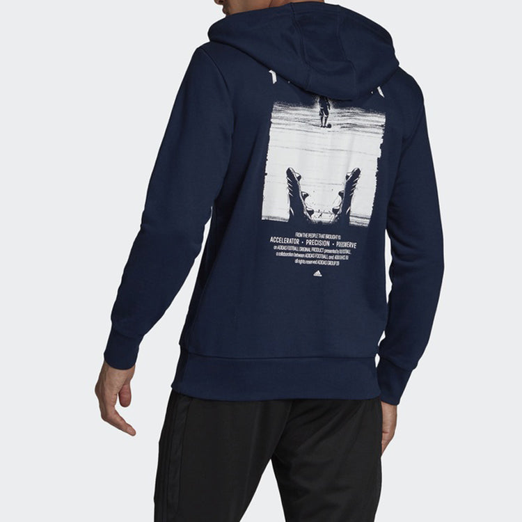adidas Pred Poster Hdy Soccer/Football Hooded Jacket Navy Blue DU8432