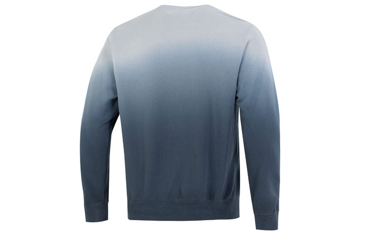 Men's Nike Gradient Logo Casual Loose Long Sleeves Pullover Round Neck Autumn Blue DQ4628-070