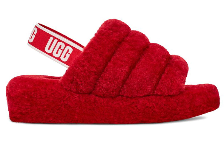 (WMNS) UGG Fluff Yeah Slide 'Ribbon Red' 1095119-RBRD