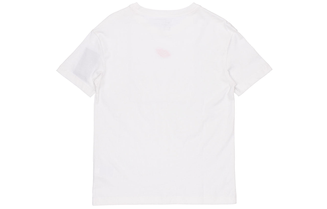 (WMNS) Nike Casual Sports Round Neck Flaming Lips Short Sleeve White T-Shirt DB9819-100