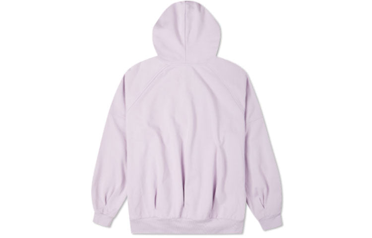 (WMNS) Converse Logo Embroidery Knitting Hoodie Purple 10023945-A03