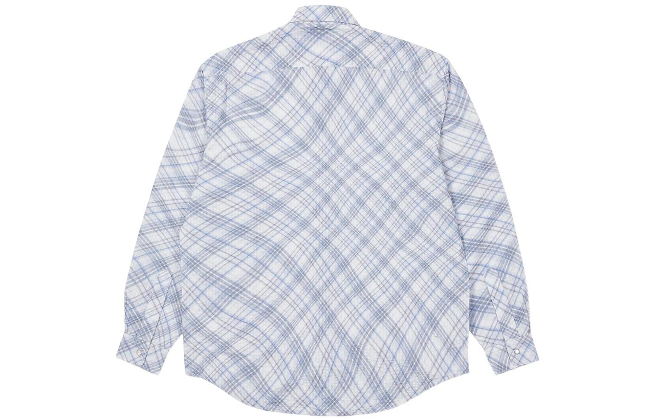 Palace Warp Check Shirt 'Blue' P22SHT064