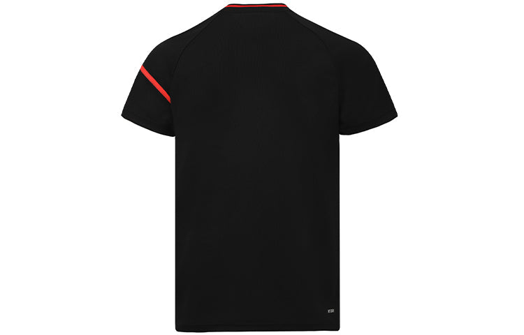 Li-Ning Badminton Series Breathable Training Sports Short Sleeve Couple Style 'Black' AAYS053-3