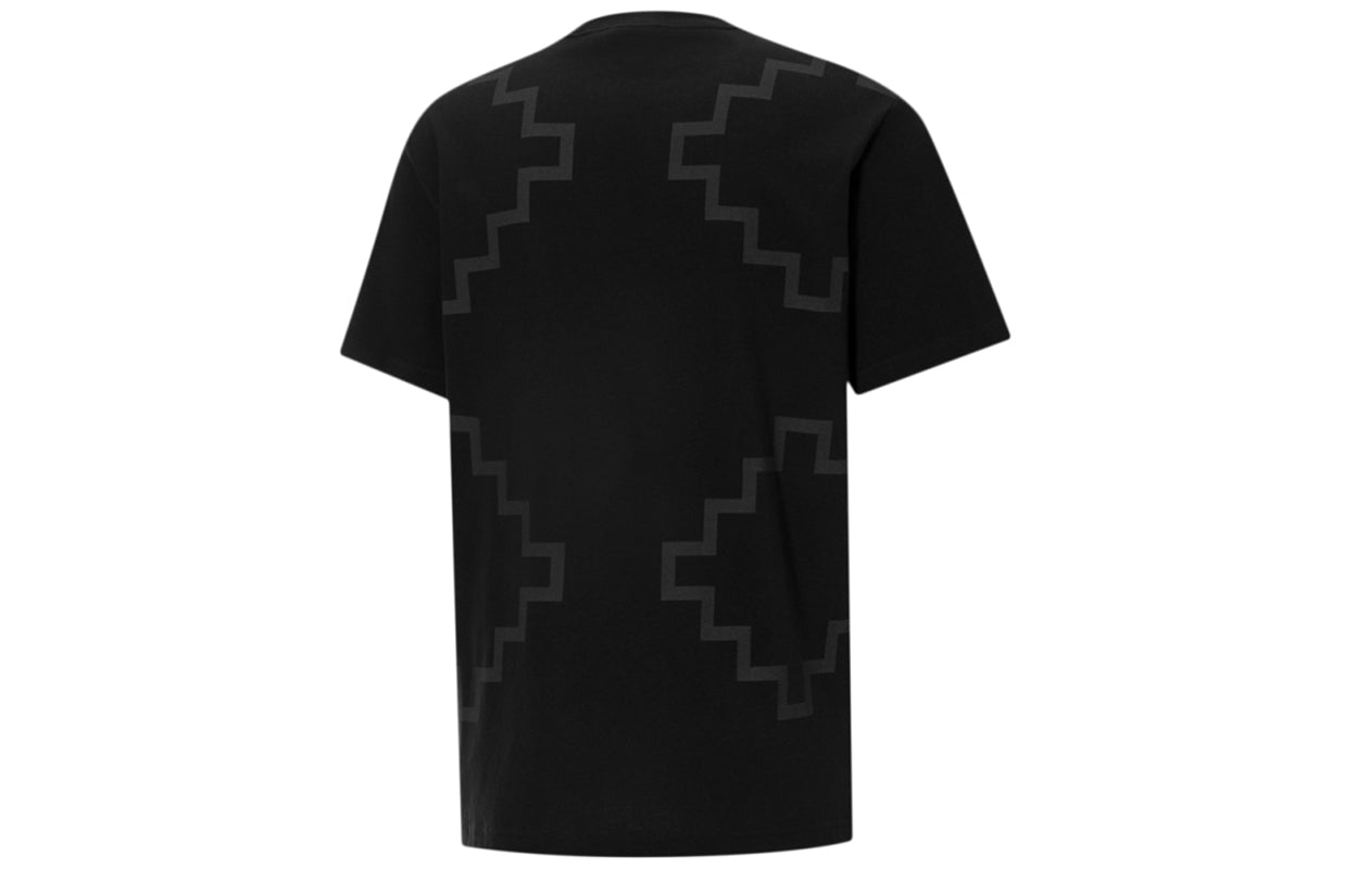 PUMA x PRONOUNCE Elevated Tee Crossover Geometry Pattern Athleisure Casual Sports Short Sleeve Black 532145-01