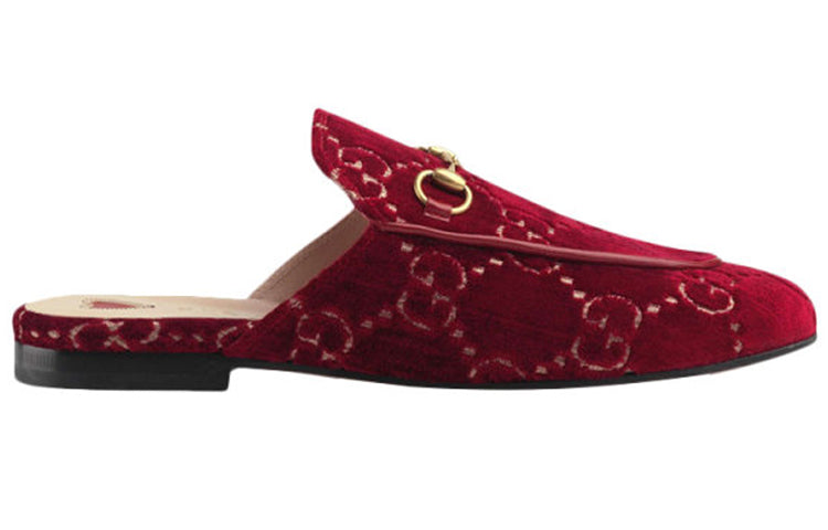 (WMNS) Gucci Princetown GG Velvet Mules 'Red' 475094-9JT20-6496