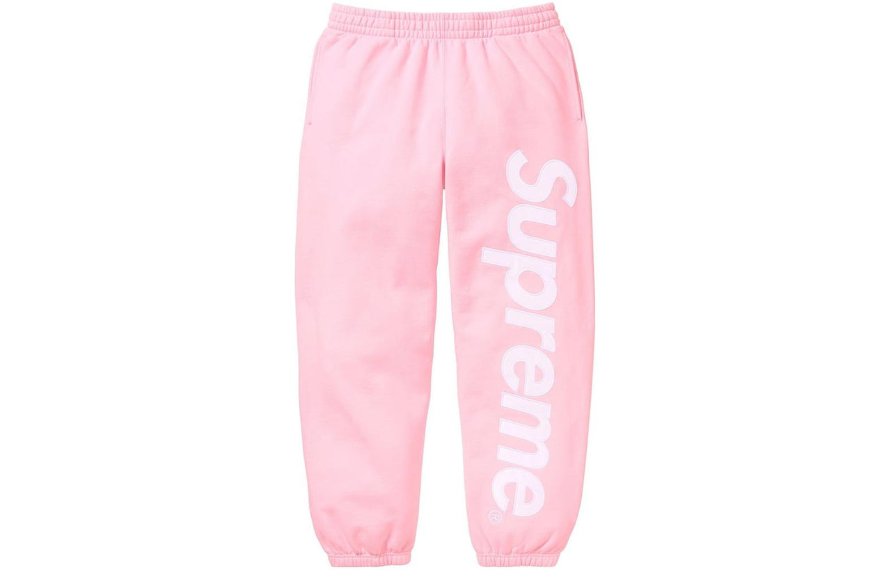 Supreme FW23 Week8 Satin Appliqu Sweatpants 'Pink' SUP-FW23-149