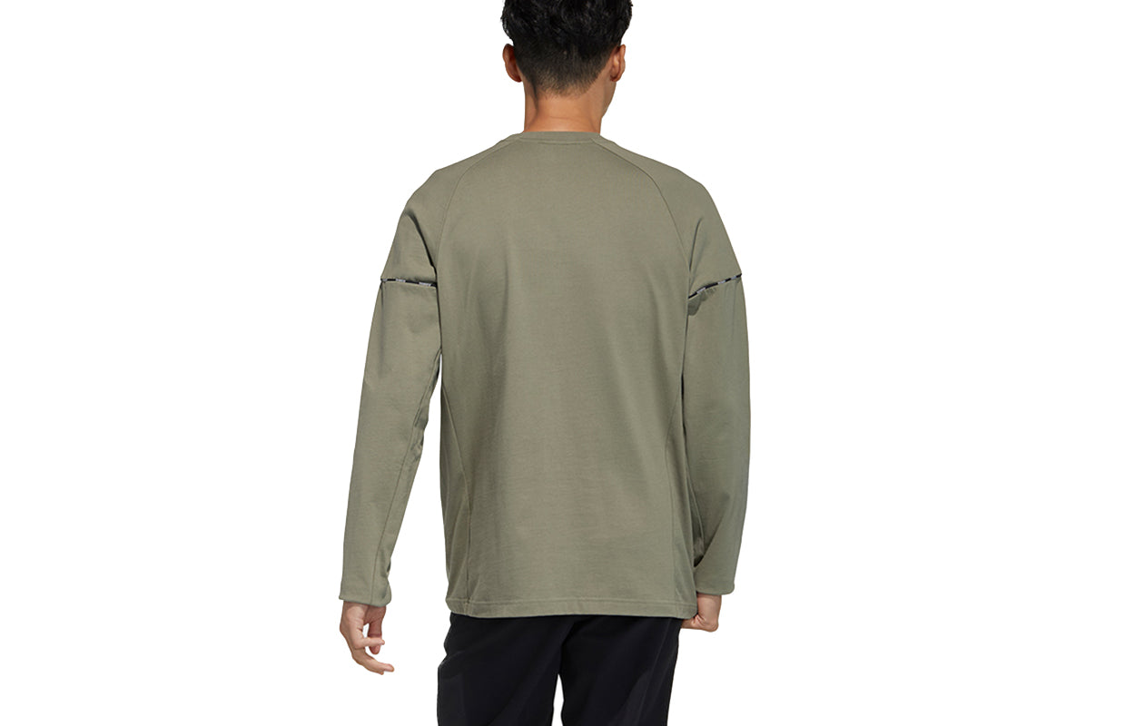 adidas Terrex Casual Sports Round Neck Long Sleeves Green GN9455