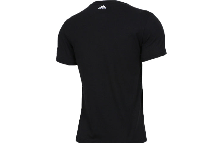 adidas Logo Large Alphabet Printing Short Sleeve Black DZ1989