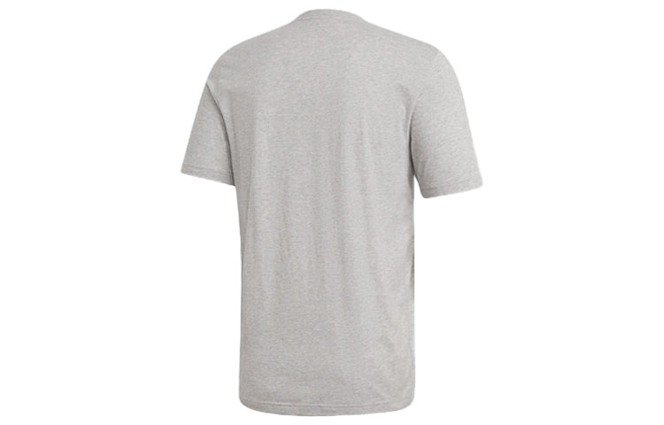 Men's adidas Lin Tee Sports Stylish Alphabet Medium hemp grey T-Shirt DU0409