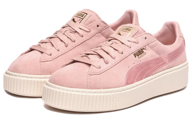 (WMNS) PUMA Suede Platform Satin 'Pink' 365828-03