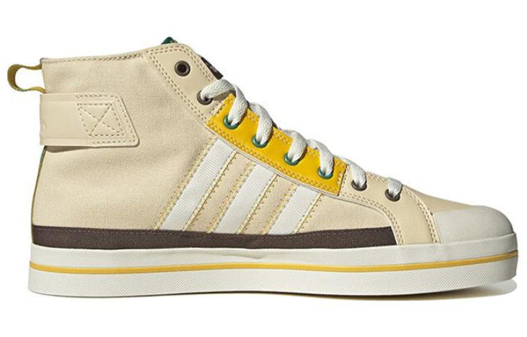 adidas neo City Canvas Hi 'White Yellow' HQ4625