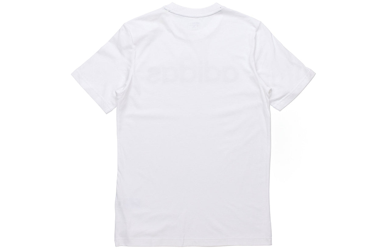 adidas neo M Ce Logo T1 Logo Printing Sports Round Neck Training Short Sleeve White GP4885