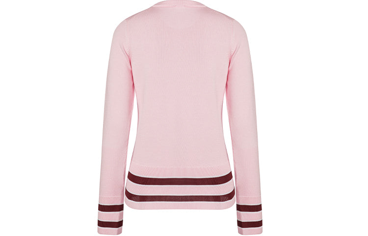 (WMNS) KENZO TIGER Embroidered Round Neck Long Sleeves Pullover Pink Hoodie F852TO497860-32