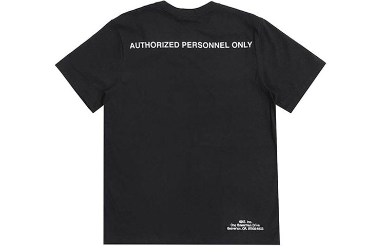 Nike SS22 Logo Printing Round Neck Short Sleeve Black DO8324-010