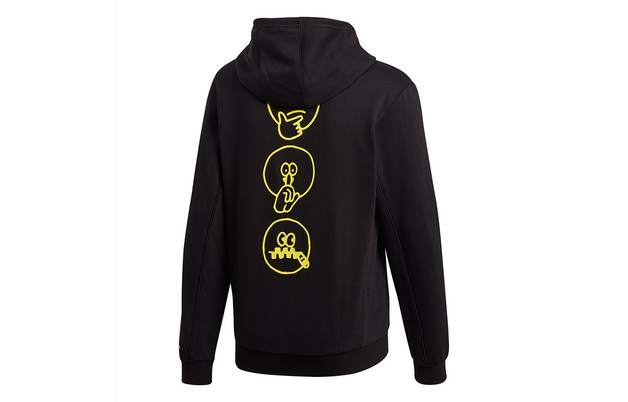 adidas Alphabet Printing Basketball Sports Pullover Black GE1055