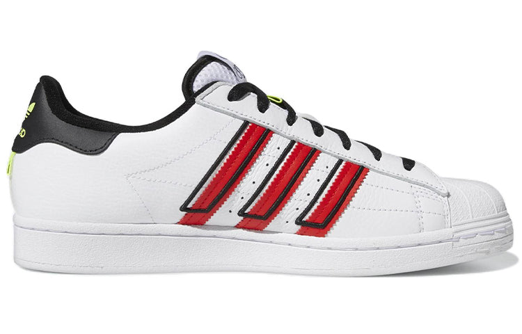 adidas Superstar 'Cloud White Outlined Red Stripes' GX6026