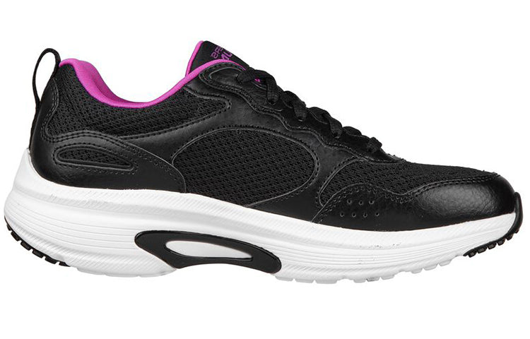 (WMNS) Skechers Go Run Arch Fit 'Black' 128952-BKPR